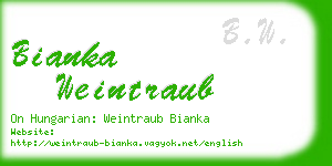 bianka weintraub business card